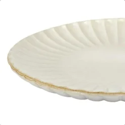 OTIX Diner Bordenset 6 Persoons Onderborden 32cm Wit Keramiek SOLIS