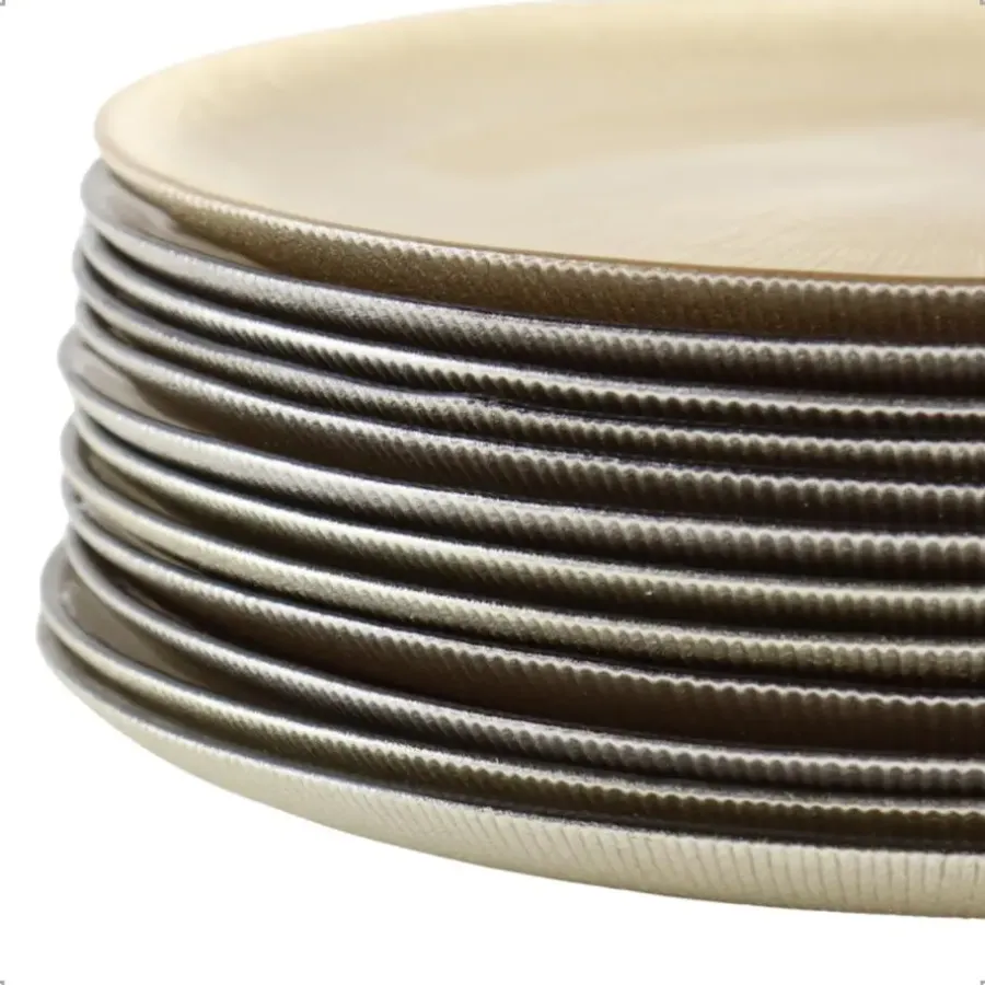 OTIX Dinerborden Bordenset 12 Persoons Goud Onderborden Kerst 27cm
