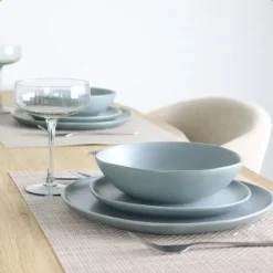 Dinerborden|Borden-OTIX Dinerborden Bordenset 6 Persoons 27cm Aardewerk OAK