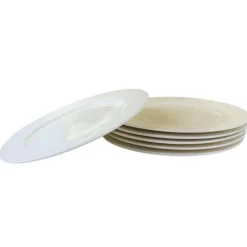 Dinerborden|Borden-OTIX Dinerborden Bordenset 6 Persoons 27cm Wit Porselein LUNA