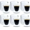 Kopjes, Mokken En Bekers-OTIX Dubbelwandige Glazen Koffietassen Koffie en Espresso 12 stuks