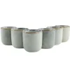 Koffieglazen-OTIX Espresso Kopjes Set van 6 Koffiekopjes 80ml Mokken Aardewerk BEECH