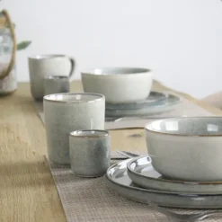 Koffieglazen-OTIX Espresso Kopjes Set van 6 Koffiekopjes 80ml Mokken Aardewerk BEECH