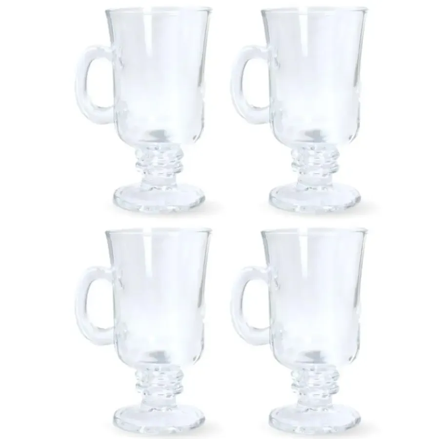 Koffieglazen-OTIX Irish Coffee glazen Latte macchiato Koffietassen 4 stuks 240ml