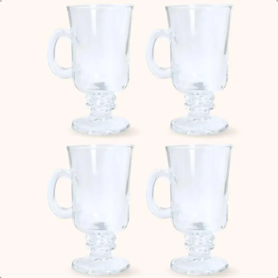 Koffieglazen-OTIX Irish Coffee glazen Latte macchiato Koffietassen 4 stuks 240ml
