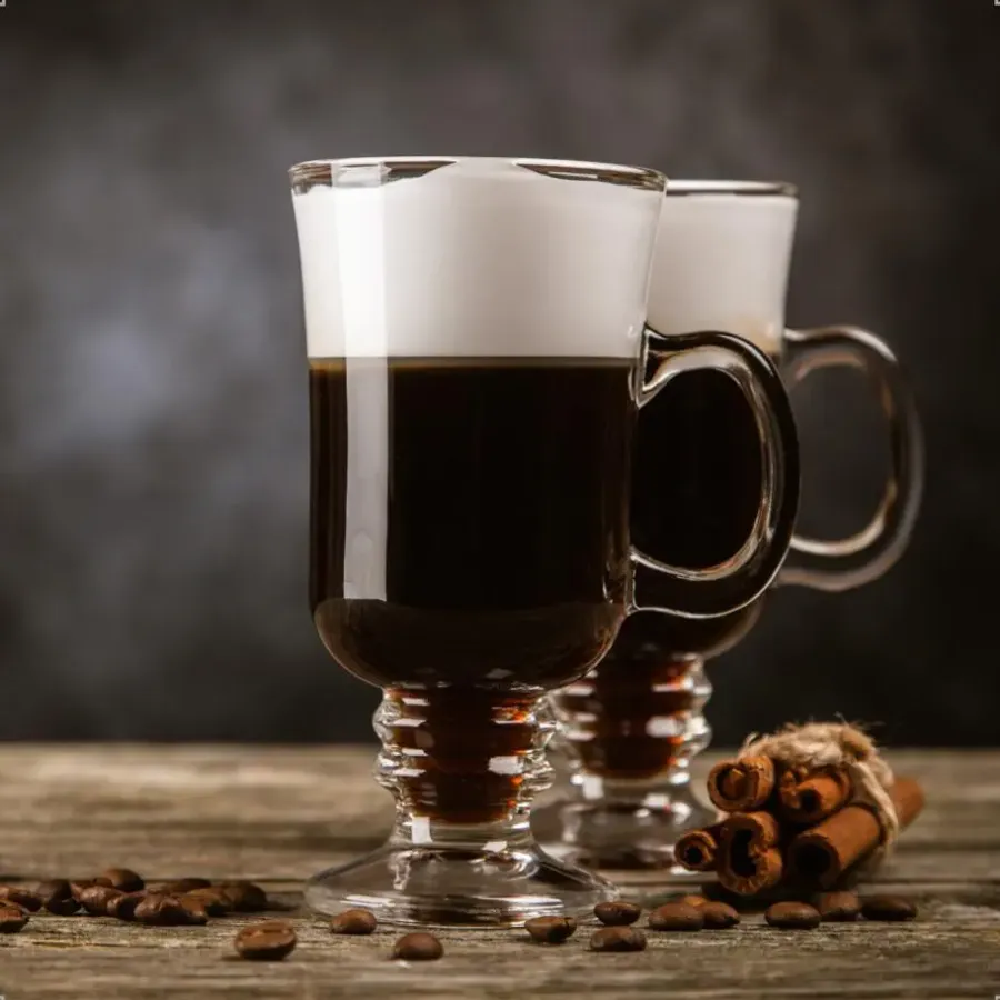 Koffieglazen-OTIX Irish Coffee glazen Latte macchiato Koffietassen 4 stuks 240ml