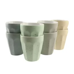OTIX Koffie Kopjes 8 Stuks 250 ml Zonder Oor Koffietassen Porselein