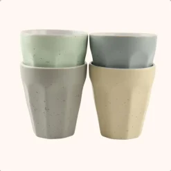 OTIX Koffie Kopjes 8 Stuks 250 ml Zonder Oor Koffietassen Porselein