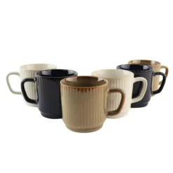 OTIX Koffiekopjes 6 Stuks 270 ml Div. Kleuren Keramiek