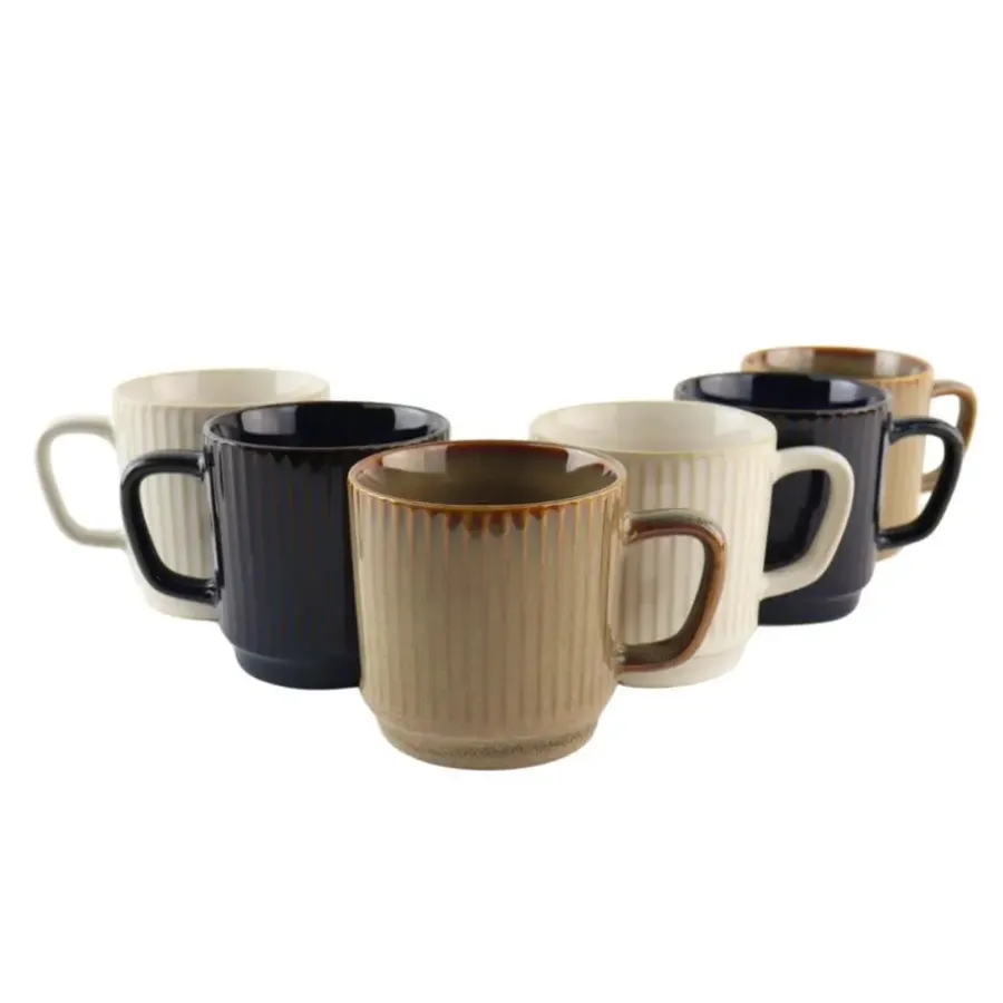 OTIX Koffiekopjes 6 Stuks 270 ml Div. Kleuren Keramiek