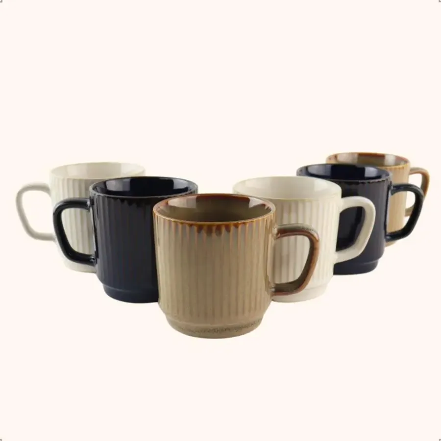 OTIX Koffiekopjes 6 Stuks 270 ml Div. Kleuren Keramiek