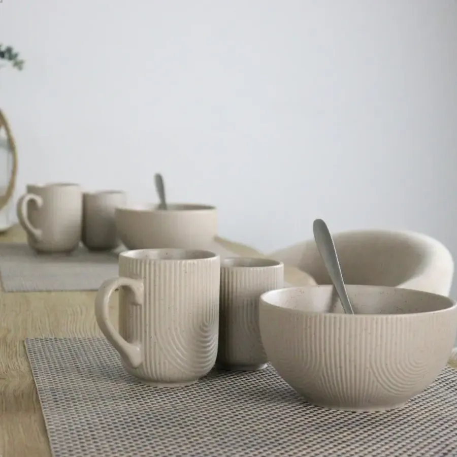 Koffieglazen-OTIX Koffiekopjes Met Oor Set van 12 Koffietassen Cappuccino Kop 300ML