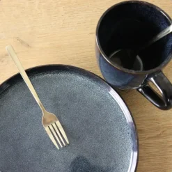 Koffieglazen-OTIX Koffiekopjes met Oor Set van 12 Koffietassen Theemok 350ml EBONY