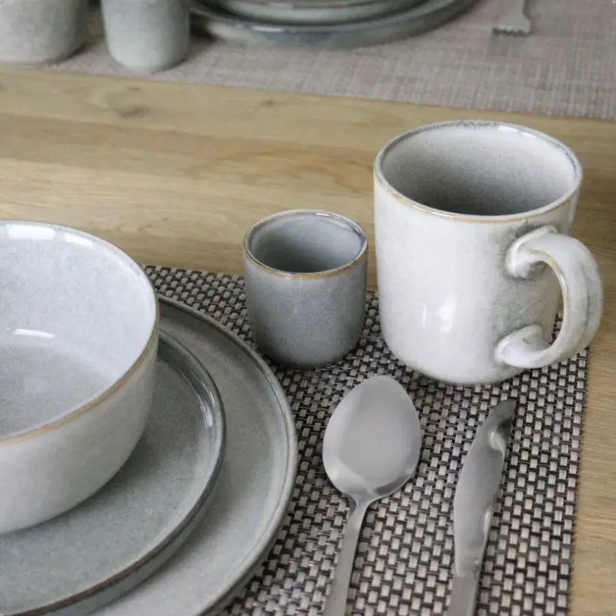 Koffieglazen-OTIX Koffiekopjes Met Oor Set van 12 Koffietassen Groot Theemok 420ML