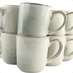 Koffieglazen-OTIX Koffiekopjes Met Oor Set van 12 Koffietassen Groot Theemok 420ML