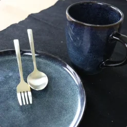 Koffieglazen-OTIX Koffiekopjes met Oor Set van 6 Koffietassen Theemok 350ml Aardewerk EBONY