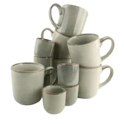 Koffieglazen-OTIX Koffiekopjes Set van 12 Espresso Kopjes 80ml 420ml Koffietassen