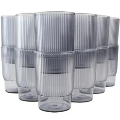OTIX Kunststof Drinkglazen Herbruikbaar Set van 12 Waterglas Klein 350ml Tran...