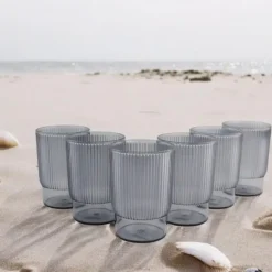 OTIX Kunststof Drinkglazen Herbruikbaar Set van 6 Waterglas Klein 350ml Trans...