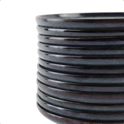 Borden-OTIX Ontbijtborden 12 Persoons 21cm Dessertbord Blauw Aardewerk EBONY