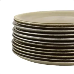 Borden-OTIX Ontbijtborden 12 Persoons Goud Glitter Dessertborden 21cm Glas