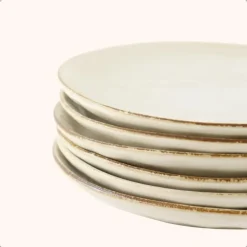 Borden-OTIX Ontbijtborden Bordenset 12 Persoons Beige 21cm Keramiek MAPLE