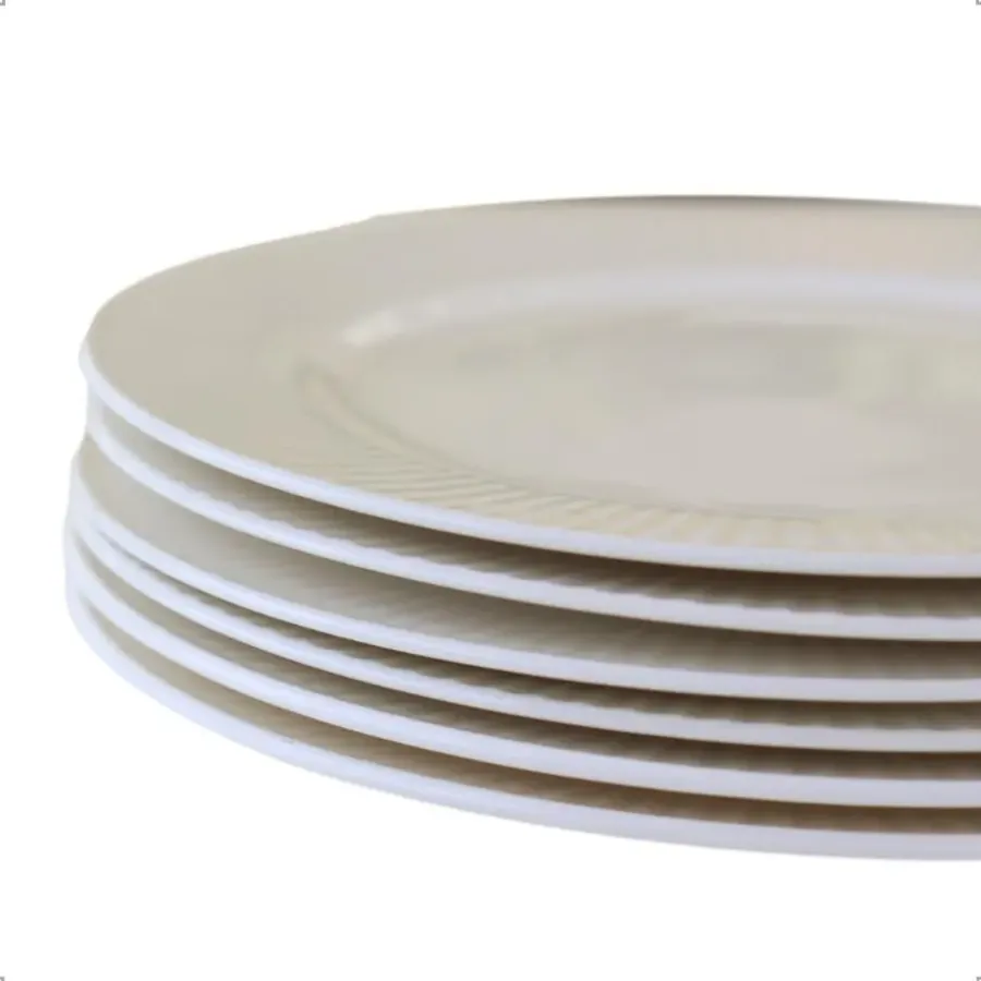 Borden-OTIX Ontbijtborden Bordenset 6 Persoons 20cm Dessertbord Ontbijtborden Wit Po...