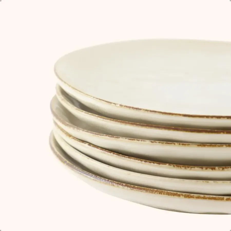 OTIX Ontbijtborden Bordenset 6 Persoons Beige 21cm Keramiek