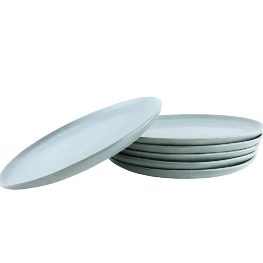 Borden-OTIX Ontbijtborden Bordenset 6 Persoons Dessertbord 21cm Aardewerk OAK