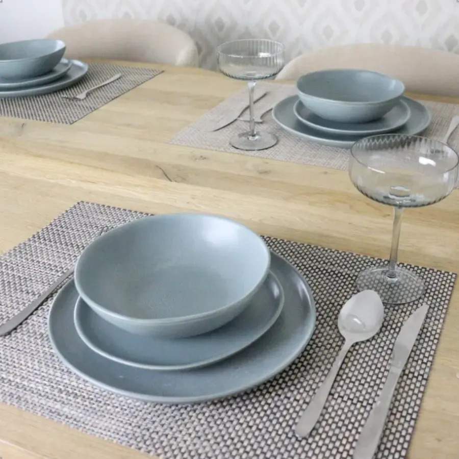 Borden-OTIX Ontbijtborden Bordenset 6 Persoons Dessertbord 21cm Aardewerk OAK