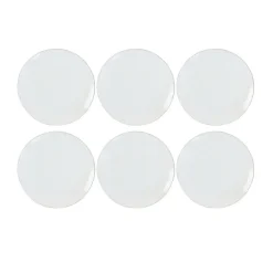 OTIX Ontbijtborden Dessert Gebaksbordjes Borden Set van 6 Stuks 20cm Wit met