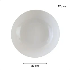 Borden-OTIX Pastaborden Bordenset 12 Persoons Diepe Borden Soepborden 20cm...