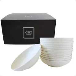Borden-OTIX Pastaborden Bordenset 12 Persoons Diepe Borden Soepborden 20cm...