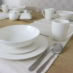 Borden-OTIX Pastaborden Bordenset 6 Persoons Diepe Borden Soepborden 20cm Wit Porsel...
