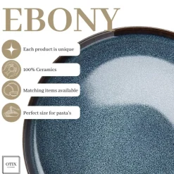 OTIX Serviesset 12 Delig Ebony - Blauw