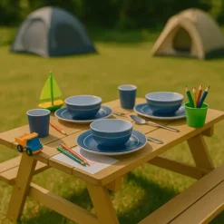 OTIX Serviessets 12 Delig Navara - Blauw