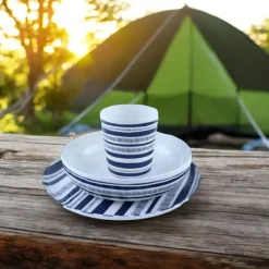 Serviessets-OTIX Serviessets 12 Delig STRIPES - BLUE