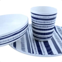 Serviessets-OTIX Serviessets 12 Delig STRIPES - BLUE