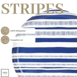 Serviessets-OTIX Serviessets 12 Delig STRIPES - BLUE