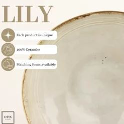 Borden-OTIX Soepkommen 12 Persoons Beige Soeptassen 15cm Keramiek LILY