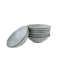Borden-OTIX Soepkommen 6 stuks Blauw 15cm Soeptassen Keramiek BLUEBELL