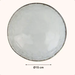 Borden-OTIX Soepkommen 6 stuks Blauw 15cm Soeptassen Keramiek BLUEBELL