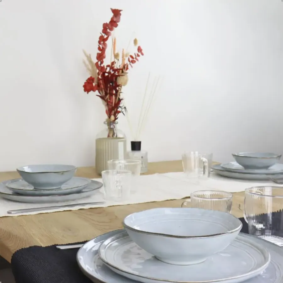OTIX Soepkommen 12 stuks Blauw Soeptassen 15cm Keramiek BLUEBELL
