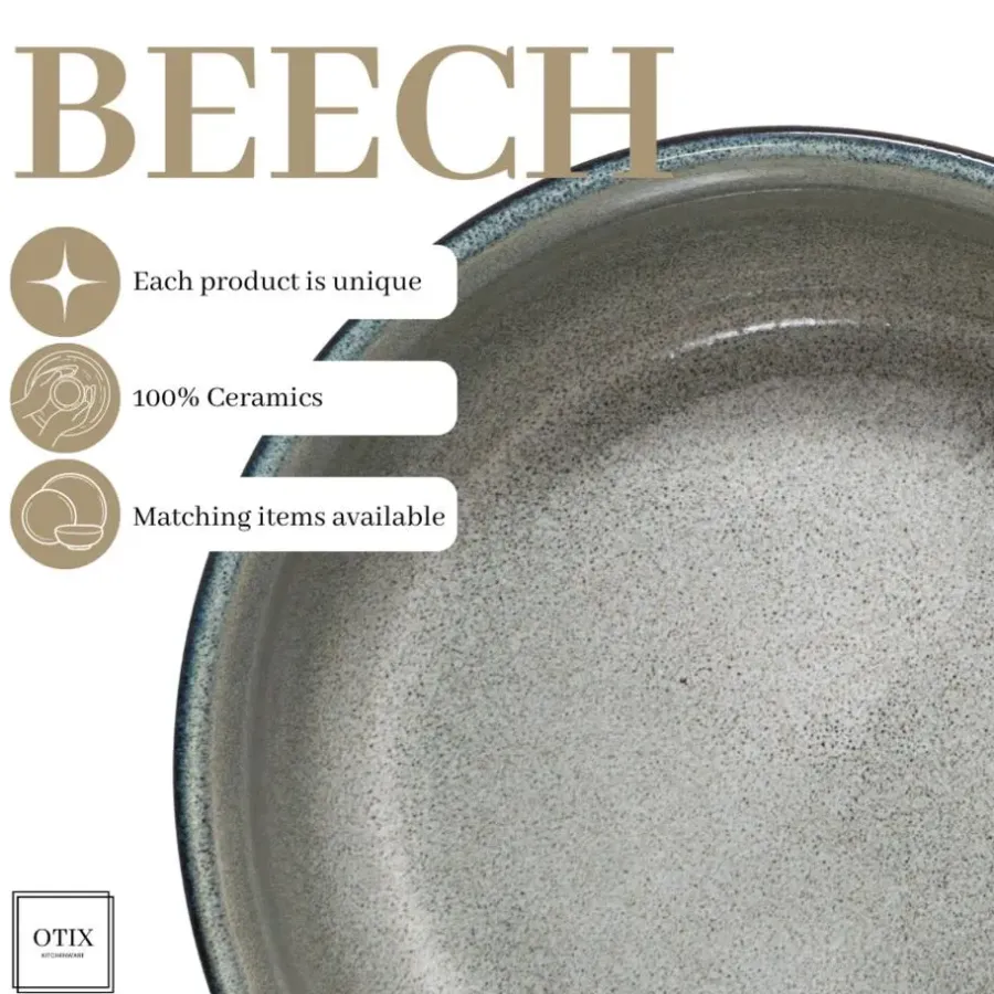 Kommen-OTIX Soepkommen Zonder Oor Set van 12 600ml Groen Aardewerk BEECH