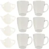 OTIX Theeglazen 6 stuks met 4 Theezakjeshouders Porcelein 350 ml Glas
