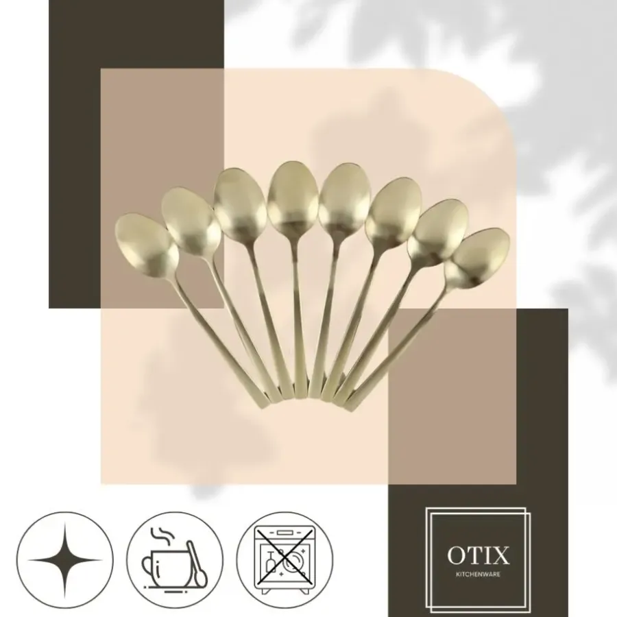 Besteksets-OTIX Theelepels Koffielepels Kleine Lepels Set van 8