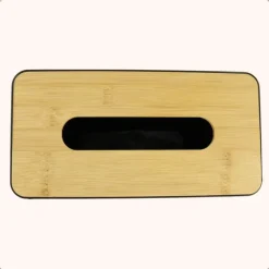 Opbergboxen-OTIX Tissue box Houder Zwart 26x13.2x8.8 cm Bamboe en kunststof
