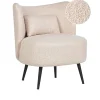 Fauteuils-Beliani OTSBY - Fauteuil - Beige - Bouclé