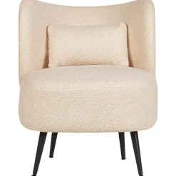 Fauteuils-Beliani OTSBY - Fauteuil - Beige - Bouclé