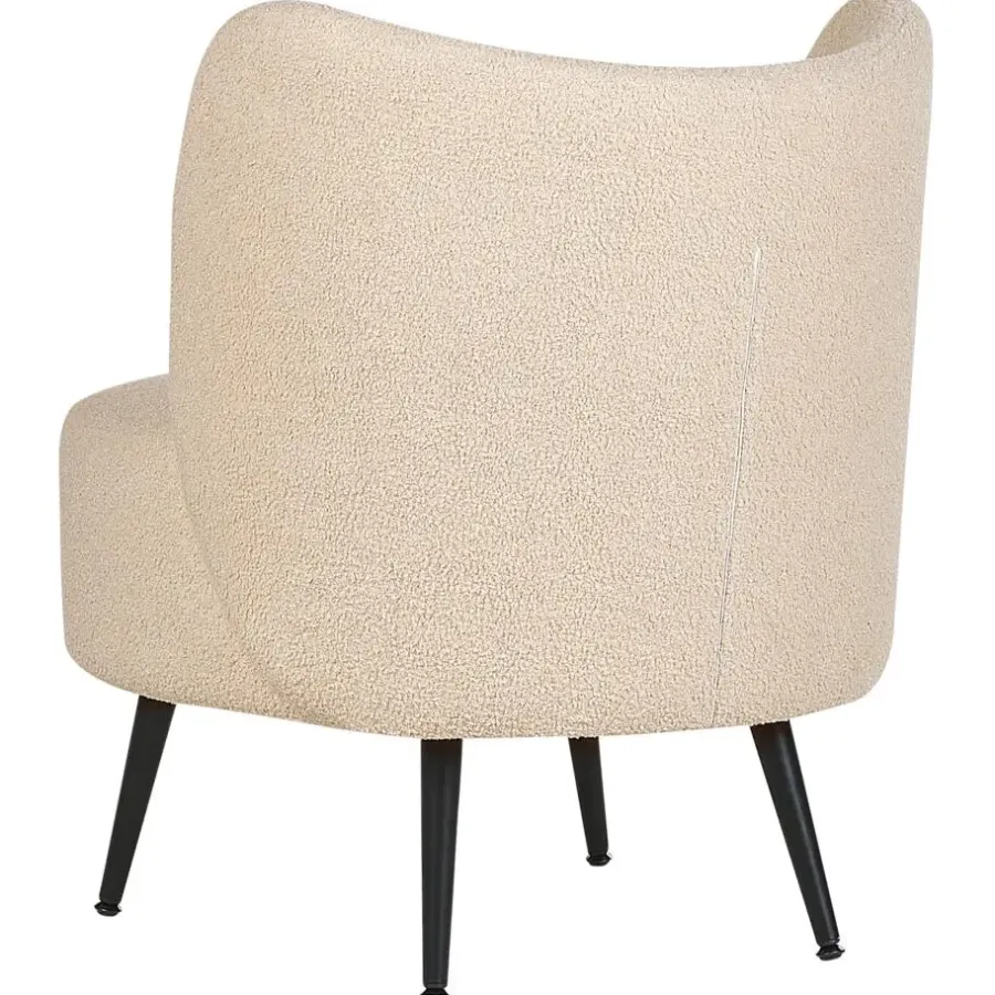 Fauteuils-Beliani OTSBY - Fauteuil - Beige - Bouclé